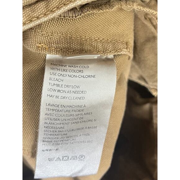 We The Free Canvas Wide Leg Pants Womens Size 25 Khaki Brown Boho High Rise - Picture 3 of 8